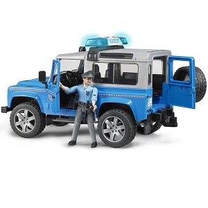 Bruder Land Rover Defender Politieauto met politieagent en accessoires