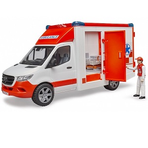 Bruder MB Sprinter ambulance inclusief chauffeur