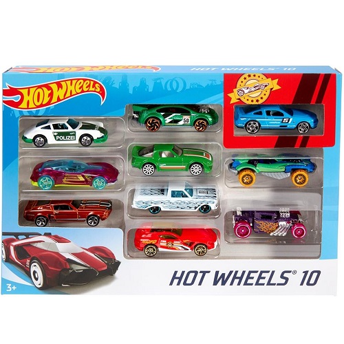 Hot Wheels 10 car giftpack - compatible met Lego