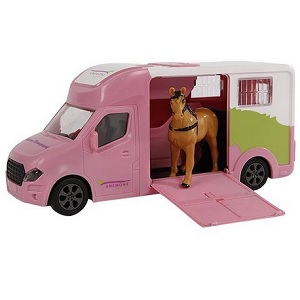 Kids Globe Anemone paardentruck roze met geluidsmodule, frictiemotor en paard