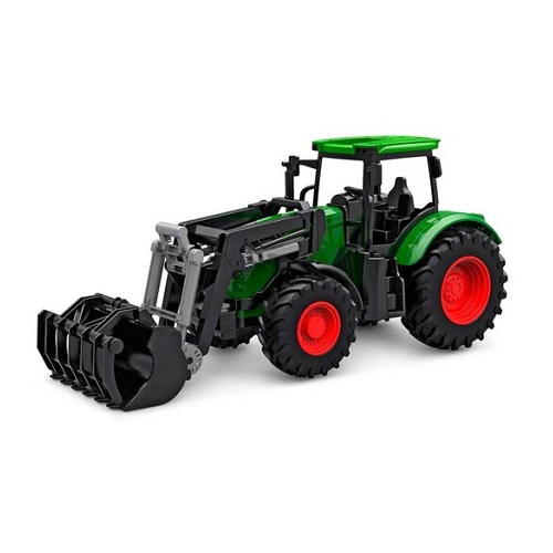 Kids Globe 540472 tractor freewheel met frontlader groen