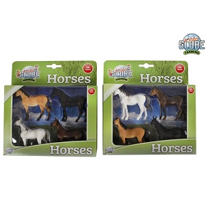 Paarden, set van vier, schaal 1:32
