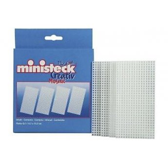 Ministeck / Stickit, 6stuks grondplaat #1, 13,3 x 6,7 cm, 16x32 gaatjes 