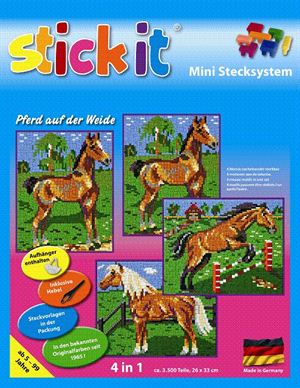 Stick-it Paard in de wei, 4-in-1, ca. 3.100 steentjes