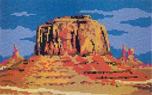 Stick-it Monument Valley, ca. 4.200 steentjes, verbindingsschijfjes, ophanghaakjes en heveltje