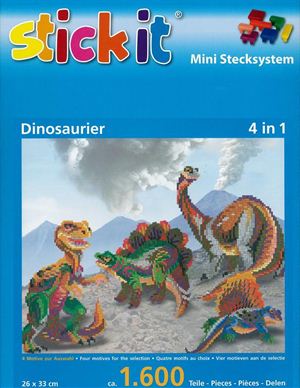 Stick-it Dinosaurussen, ca. 1.600 steentjes, ophanghaakje en heveltje