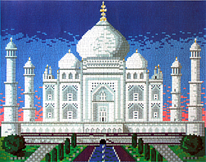 Stick-it Taj Mahal, ca. 8.200 steentjes, verbindingsschijfjes, ophanghaakjes en heveltje
