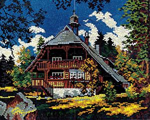 Stick-it Schwarzwald huis, ca. 9.200 steentjes, verbindingsschijfjes, ophanghaakjes en heveltje