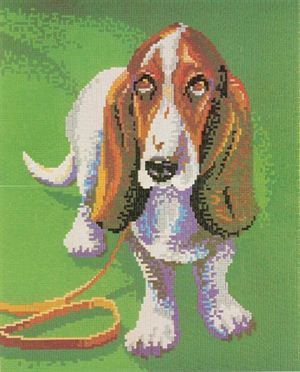 Stick-it Beagle (hond), ca. 9.500 steentjes, verbindingsschijfjes, ophanghaakjes en heveltje