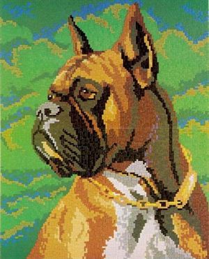 Stick-it Hond (boxer), ca. 9.500 steentjes, verbindingsschijfjes, ophanghaakjes en heveltje