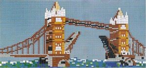 Stick-it Tower Bridge, ca. 2.000 steentjes,  verbindingsschijfjes, ophanghaakjes en heveltje 