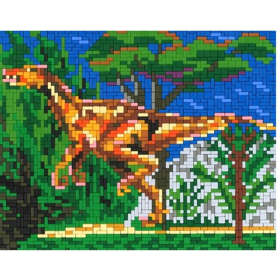 Stickit Velociraptor met achtergrond, ca. 2.800 delig